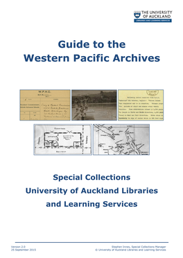 Guide to the Western Pacific Archives