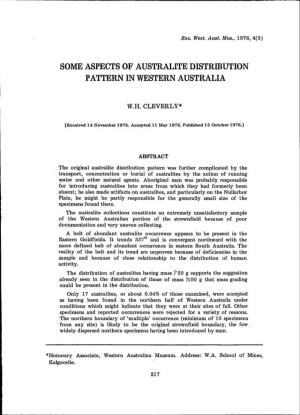 SOME ASPECTS of AUSTRALITE DISTRIBUTION PATTERN in WESTERN AUSTRALIA Download 2.22 MB