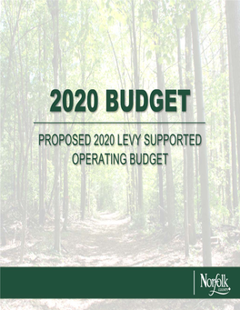 Department Levy Supported Operating Budget