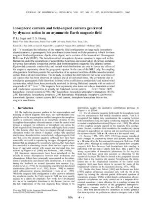 Ionospheric Currents and Field-Aligned Currents Generated by Dynamo Action in an Asymmetric Earth Magnetic Field P