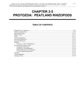 Peatland Rhizopods