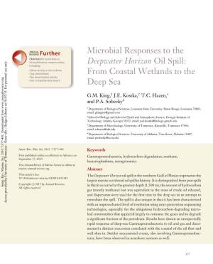 Microbial Responses to the Deepwater Horizon Oil Spill: from Coastal Wetlands to the Deep Sea
