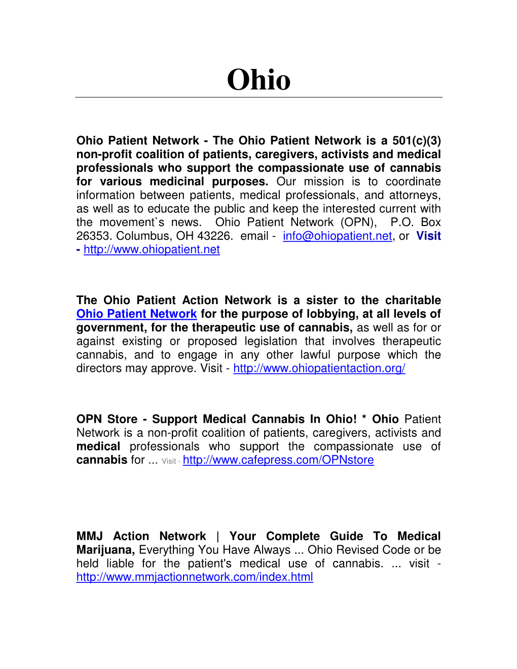 Ohio Patient Network