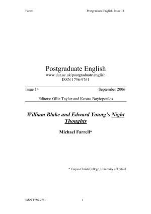 Postgraduate English: Issue 14