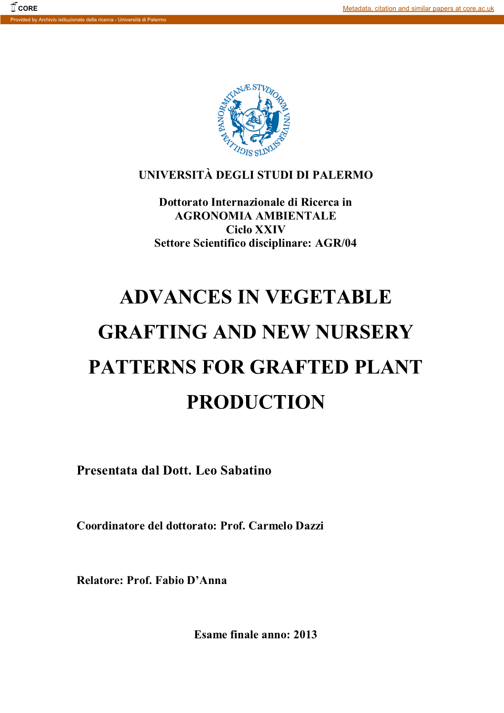 Morphological and Agronomical Characterization of Eggplant Genetic