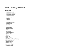 Maax TV Programmliste