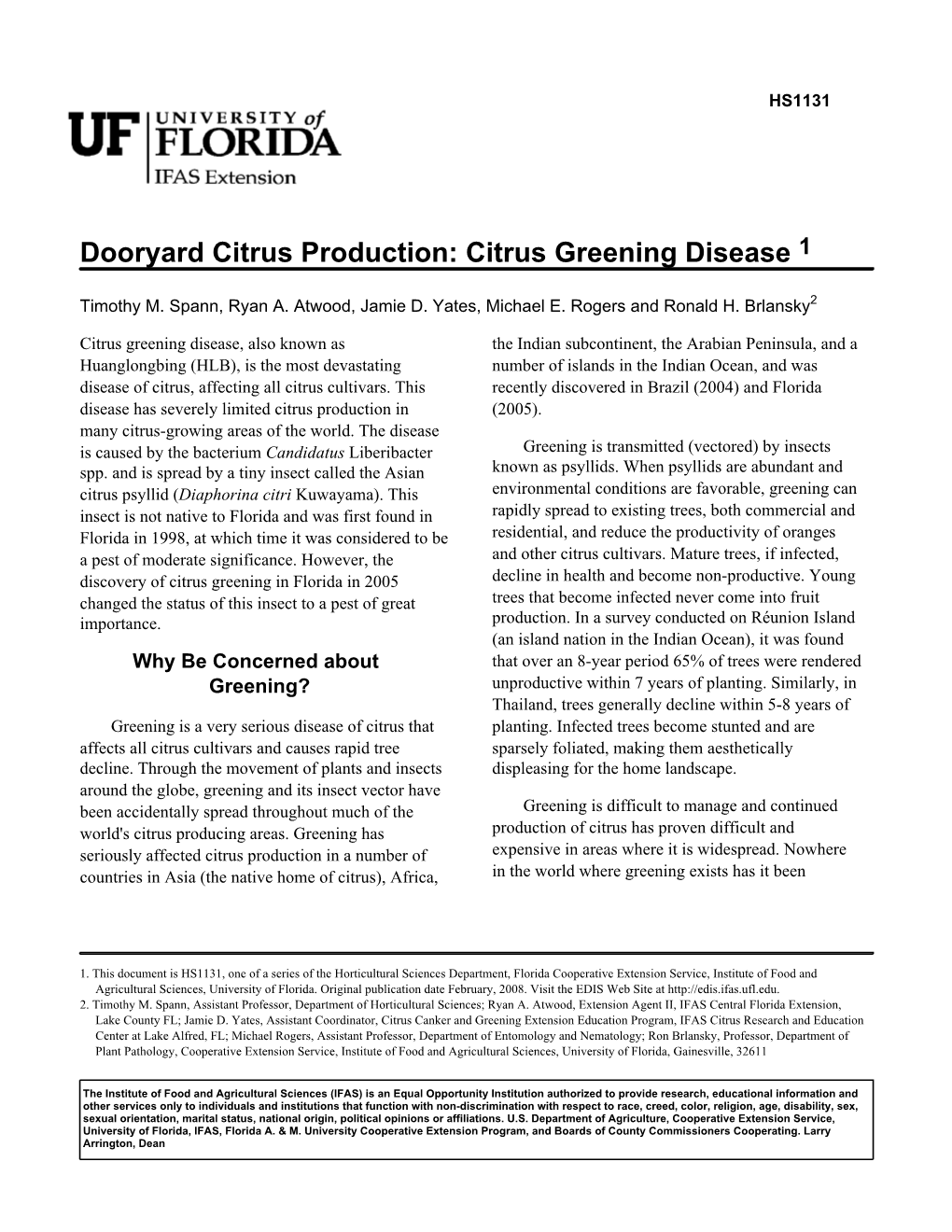 Citrus Greening Disease 1