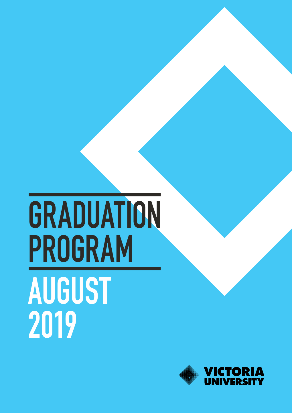 Victoria University Graduation Program, August 2019