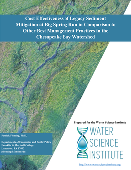 Cost Effectiveness of Legacy Sediment Mitigation at Big Spring Run in Comparison to Other Best Management Practices in the Chesapeake Bay Watershed