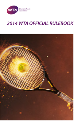 2014 Wta Official Rulebook Official Wta 2014