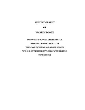 Autobiography of Warren Foote