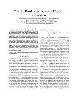 Sparse Penalties in Dynamical System Estimation