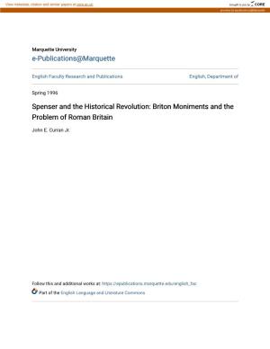 Spenser and the Historical Revolution: Briton Moniments and the Problem of Roman Britain