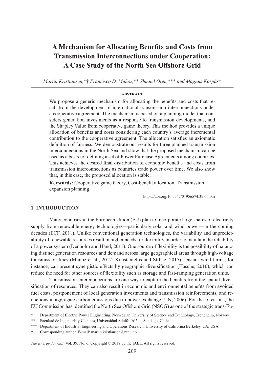 A Case Study of the North Sea Offshore Grid