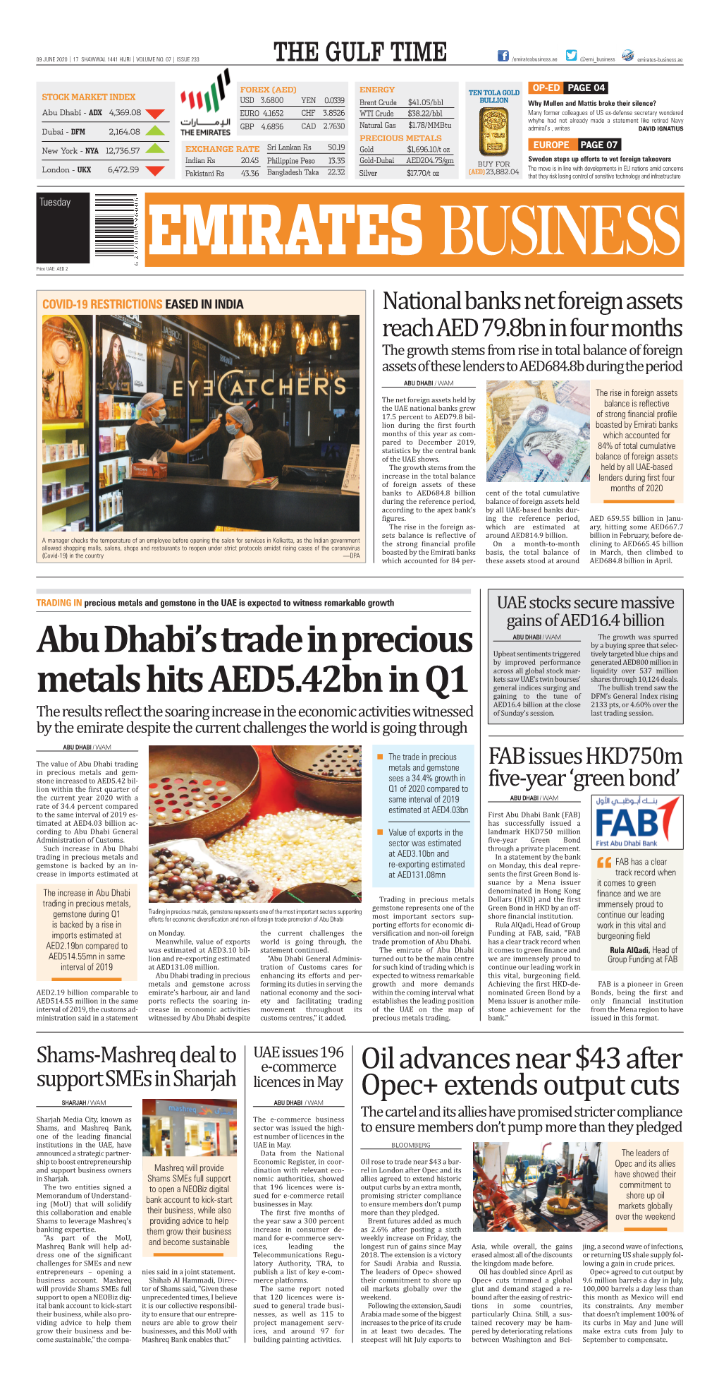 Abu Dhabi's Trade in Precious Metals Hits AED5.42Bn in Q1