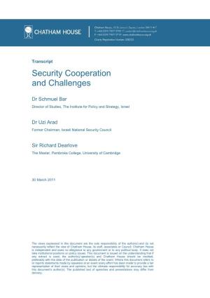 Security Cooperation and Challenges