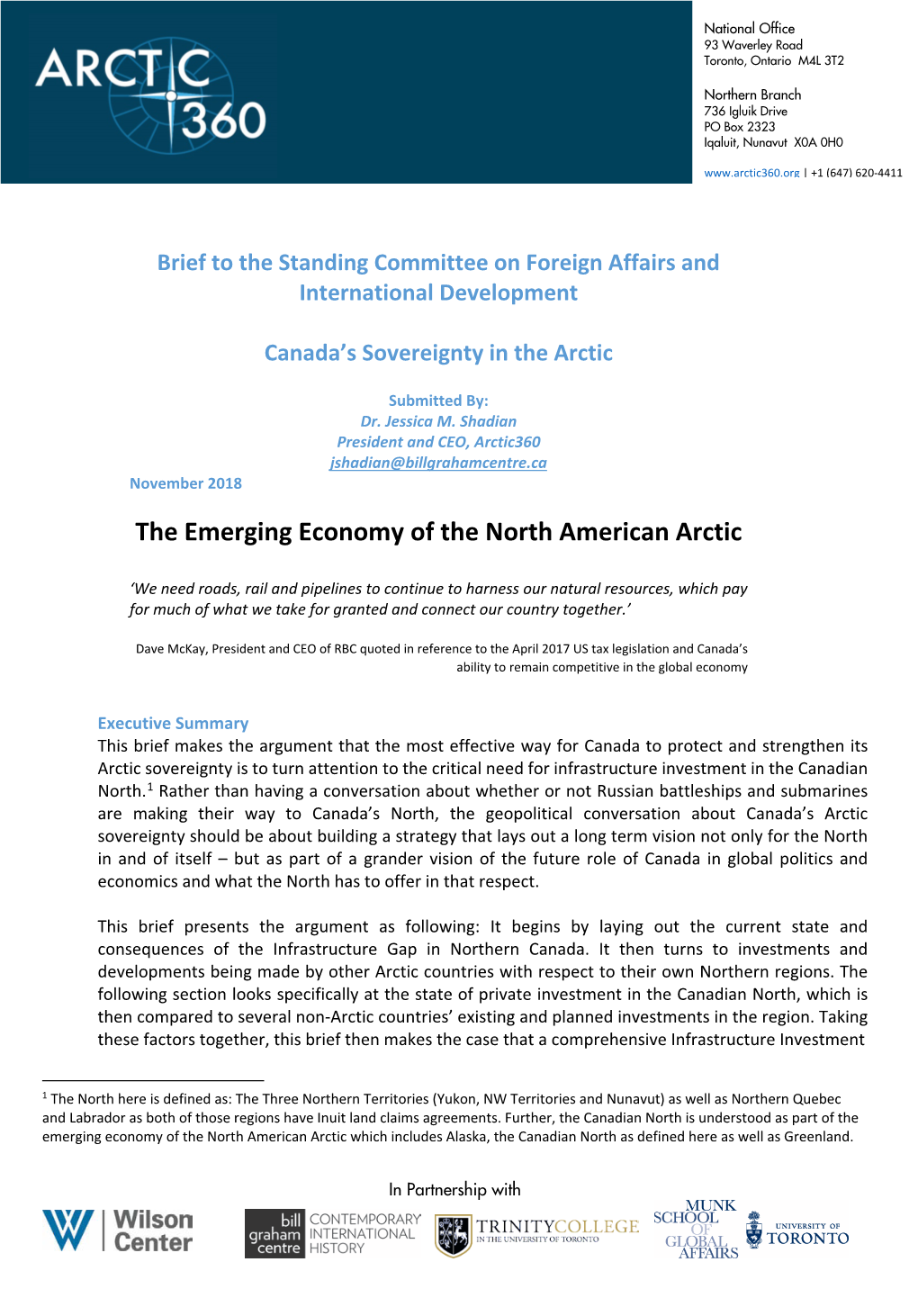 The Emerging Economy of the North American Arctic