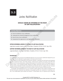Juries: Nullification