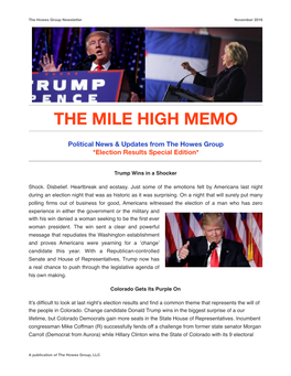 Howes Group Newsletter November Election 2016