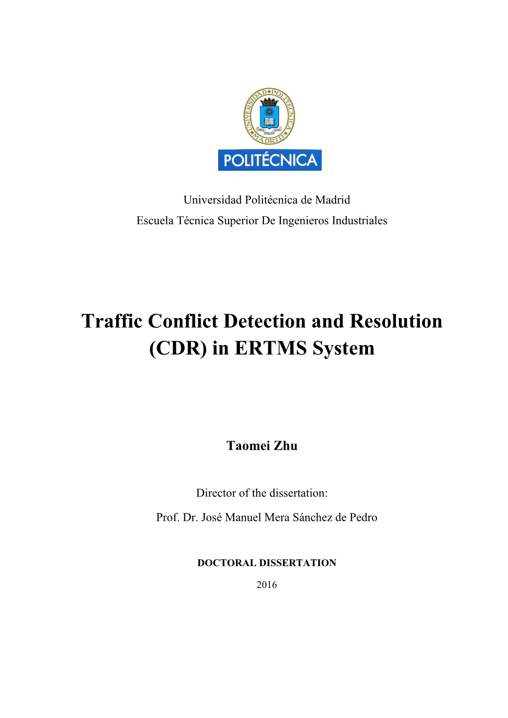 Traffic Conflict Detection and Resolution in ERTMS System