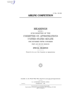 Airline Competition Hearings Committee On
