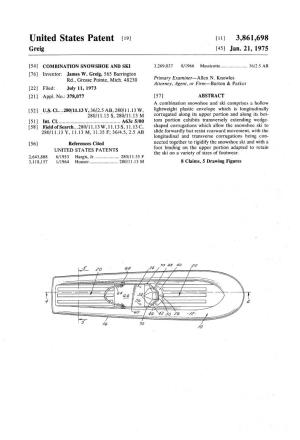 United States Patent [191 [111 3,861,698 Greig [45] Jan