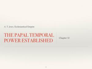 Papal Power Established Jones Chapter 12