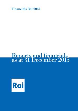 Reports and Financials As at 31 December 2015