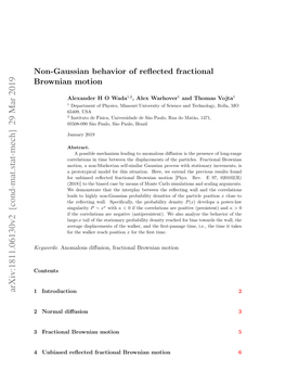 Non-Gaussian Behavior of Reflected Fractional Brownian Motion