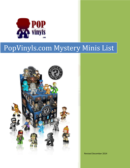Popvinylsdotcom Mysteryminis Checklist PDF VERSION