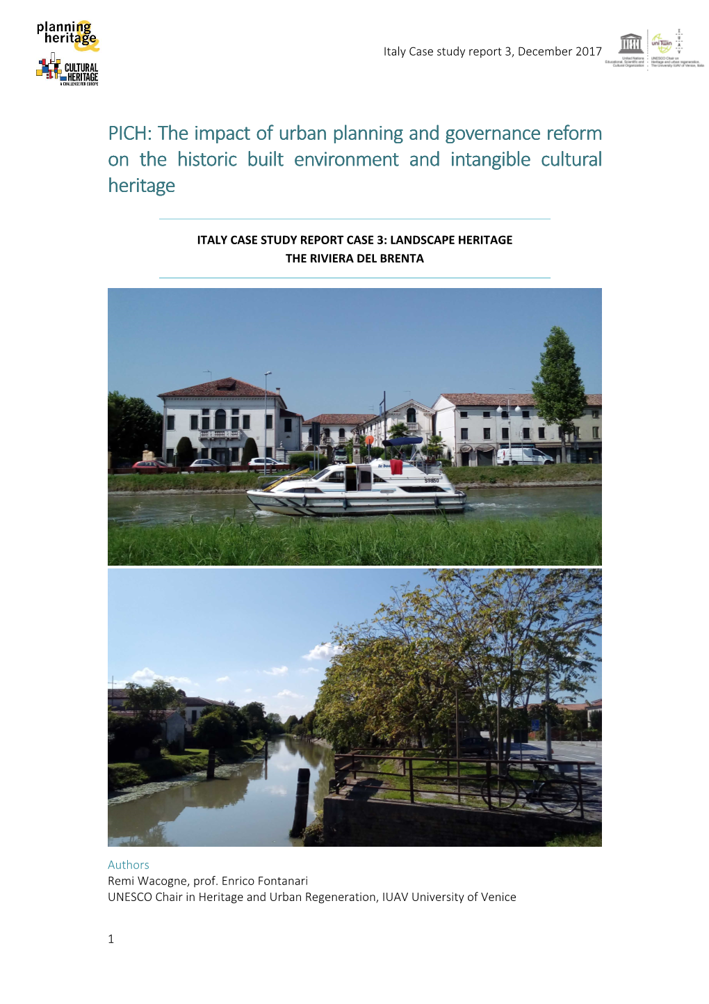 Italy Case Study Report 3: Riviera Del Brenta