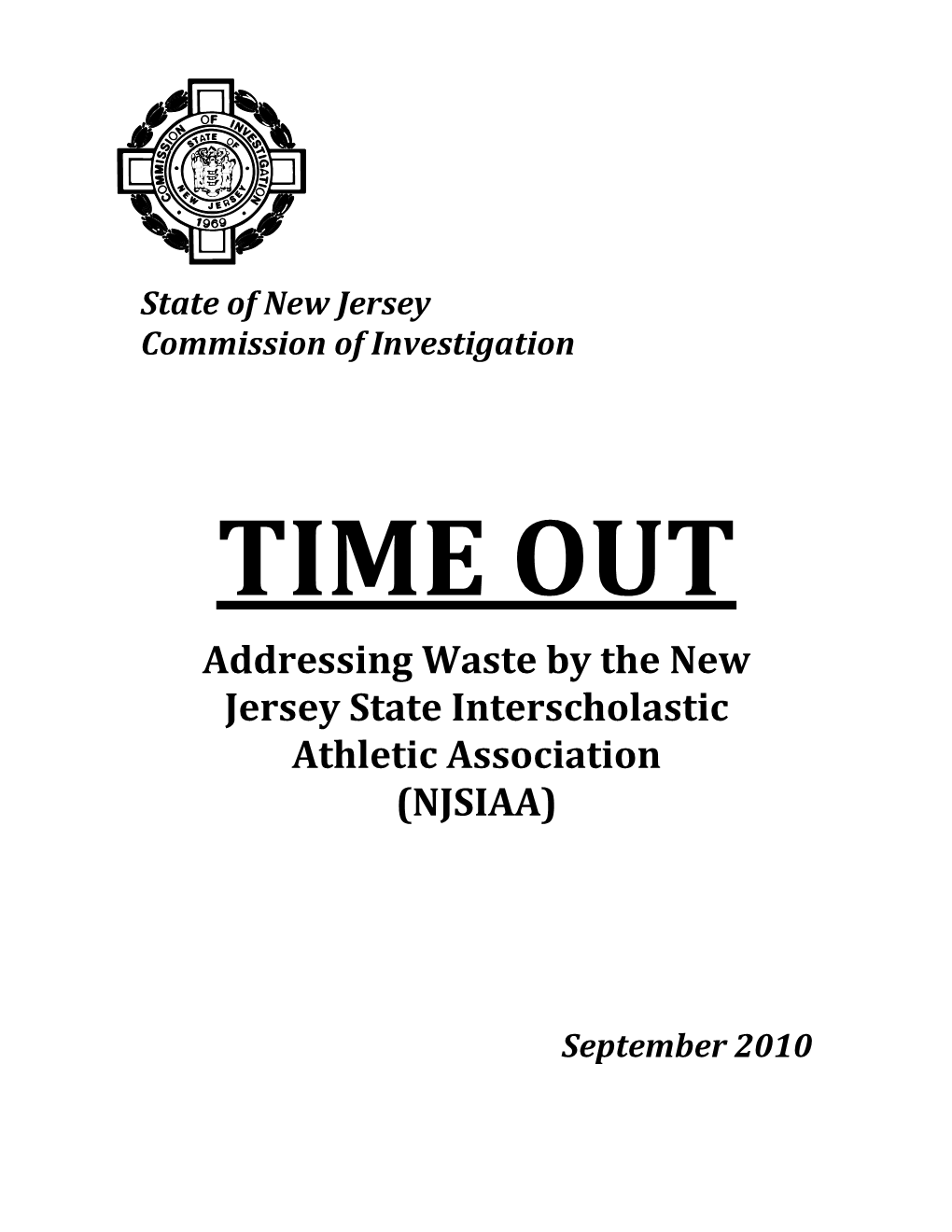 Time Out: Addressing Waste by the NJSIAA