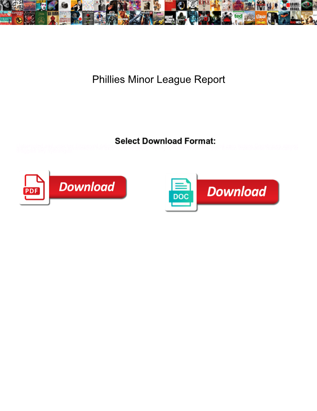 Phillies Minor League Report