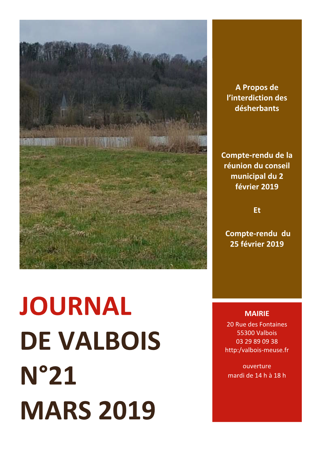 Journal De Valbois N°21 Mars 2019