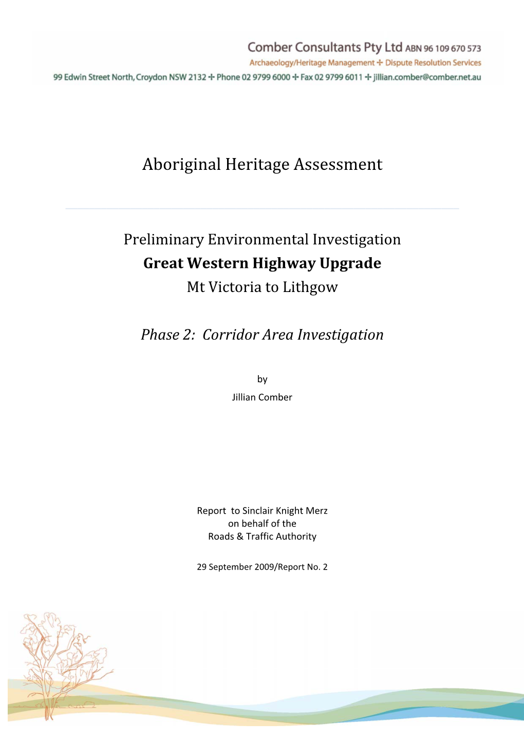 Mount Victoria to Lithgow Indigenous Heritage Working Paper
