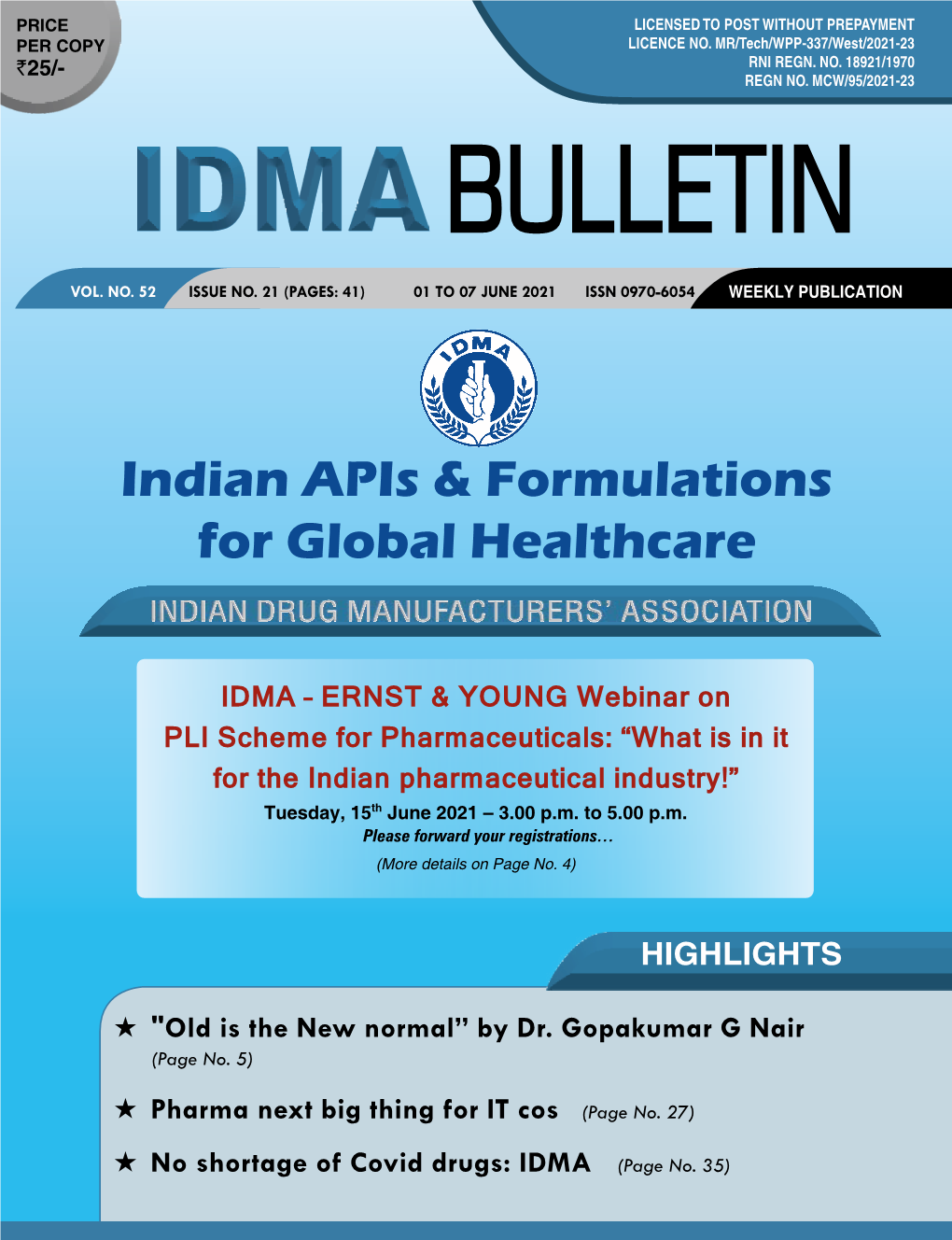 IDMA Bulletin 7Th June 2021