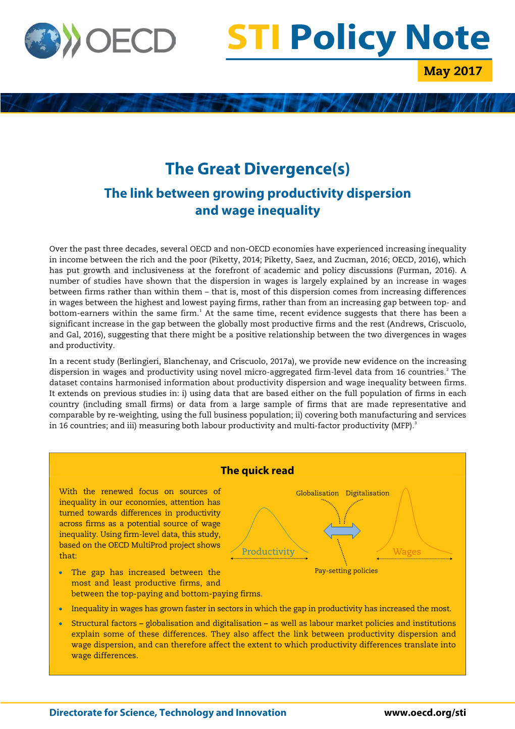 The Link Between Growing Productivity Dispersion and Wage Inequality