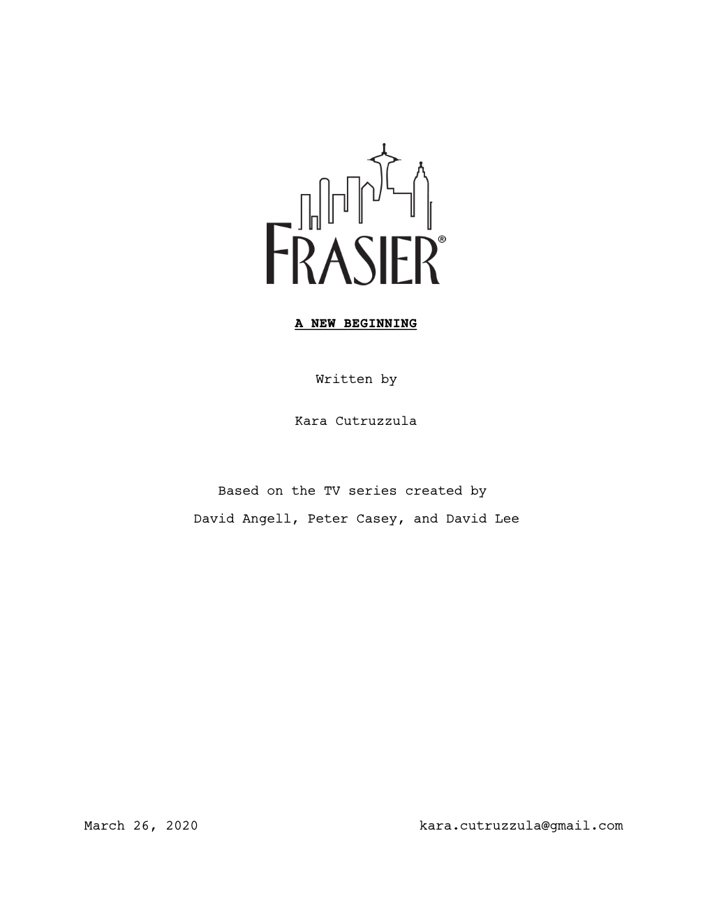 Frasier+Reboot+Script+By+Kara+Cutruzzula