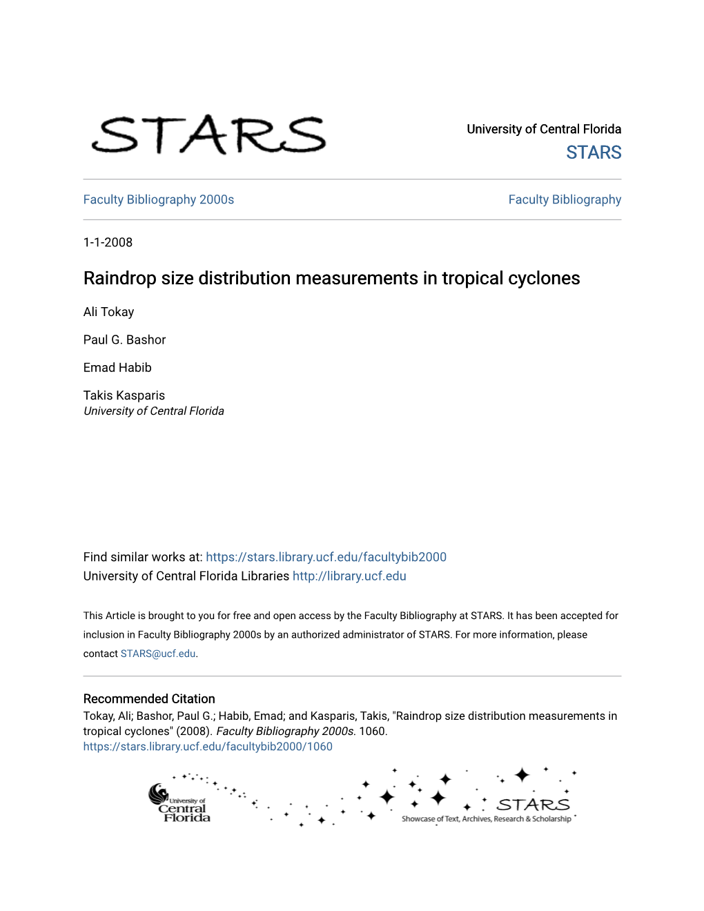 Raindrop Size Distribution Measurements in Tropical Cyclones