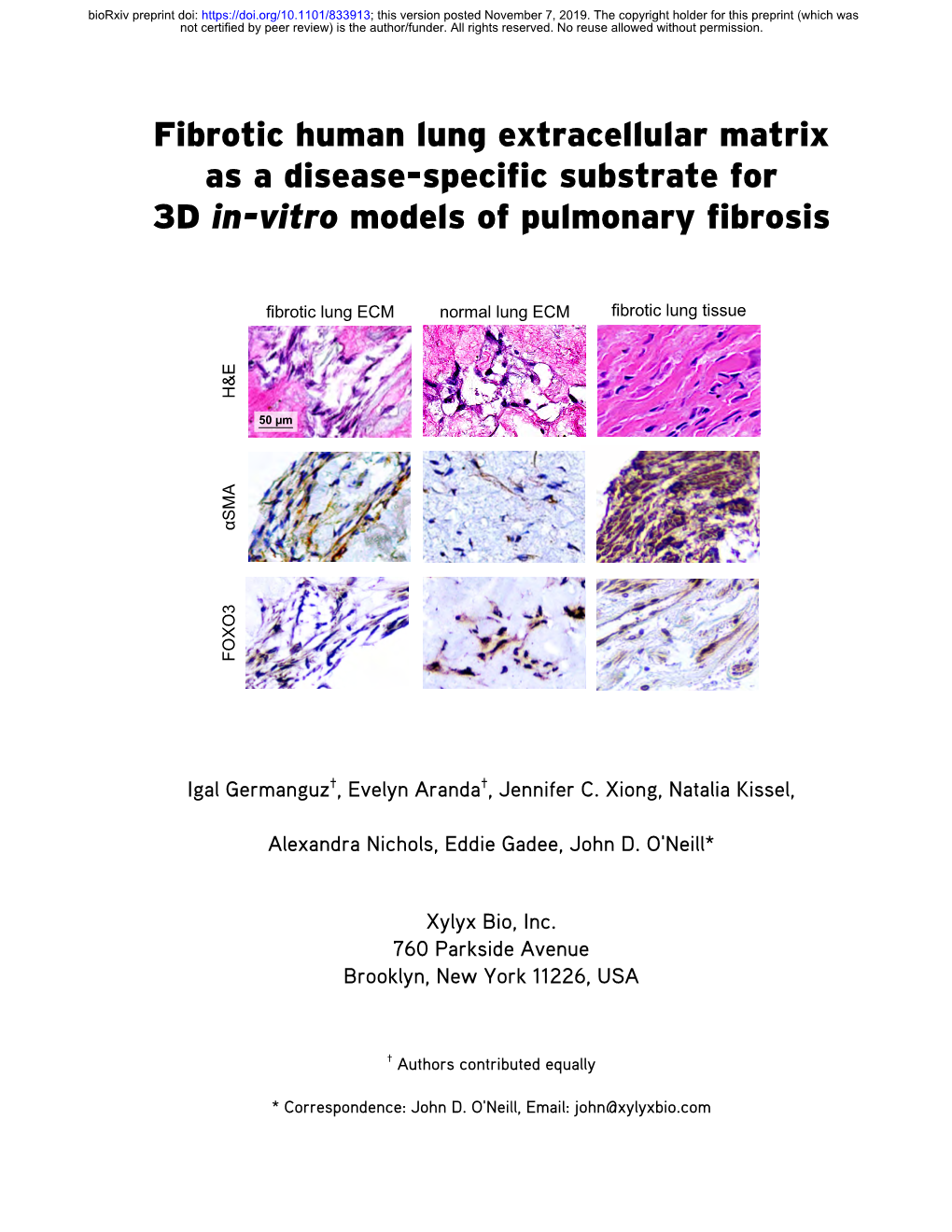 Fibrotic Human Lung Extracellular Matrix As a Disease-Specific Substrate for 3D In-Vitro Models of Pulmonary Fibrosis