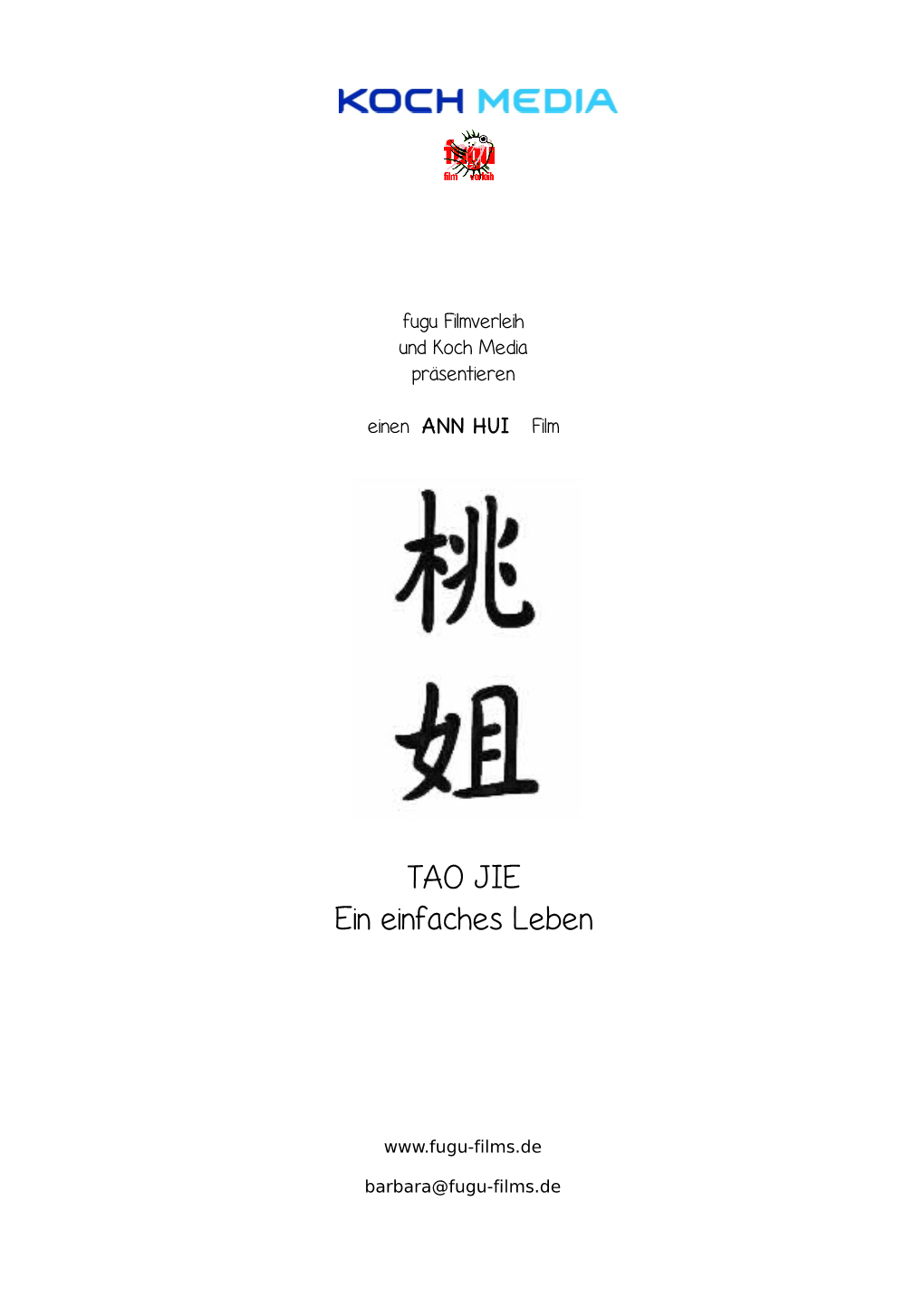 TAO JIE Ein Einfaches Leben