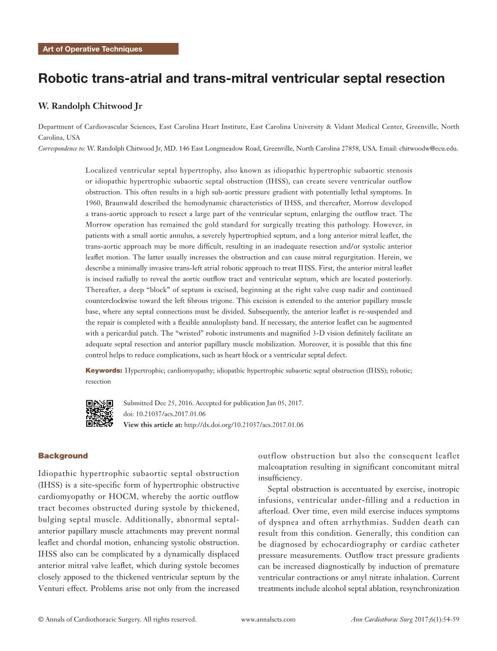 Robotic Trans-Atrial and Trans-Mitral Ventricular Septal Resection