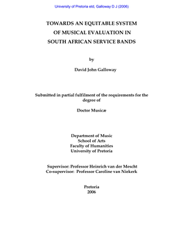 Towards an Equitable System of Musical Evaluation in South African