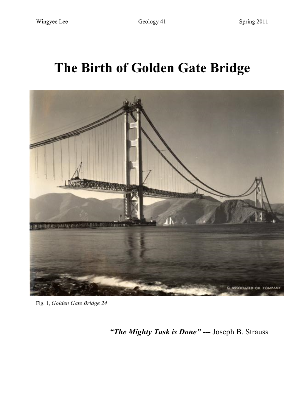The Birth of Golden Gate Bridge