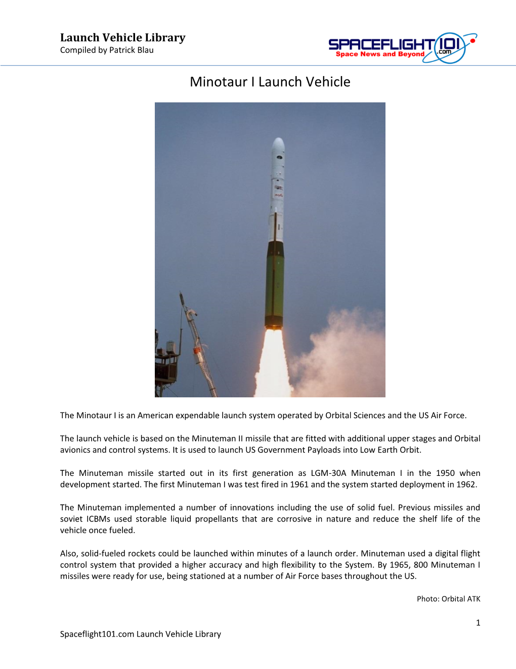 Minotaur I Launch Vehicle