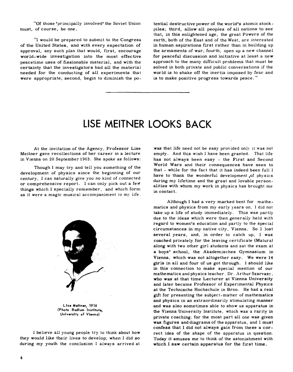 Use Meitner Looks Back