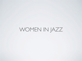 Women in Jazz