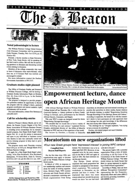 Empowerment Lecture, Dance Open African Heritage Month