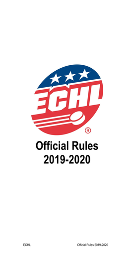 Official ECHL Rulebook 2019-2020