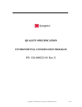 Supplier Environment Conservation Program